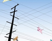 Birds On A Wire digital illustration