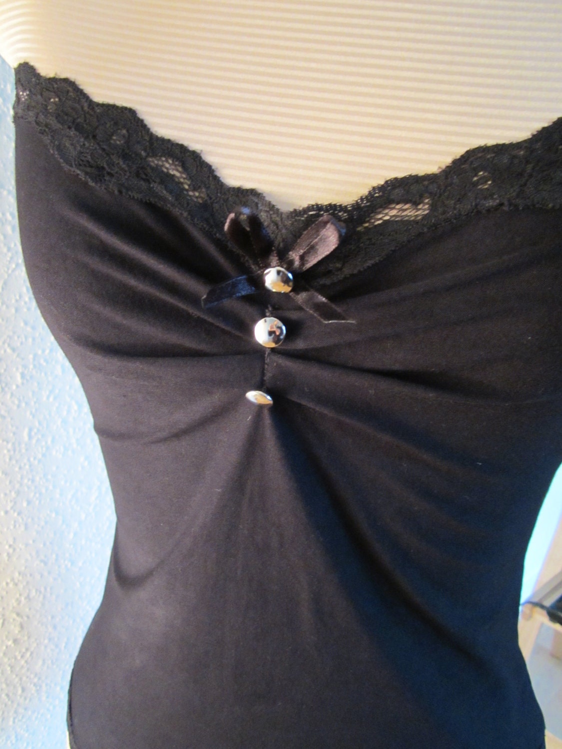 Black jersey tube top