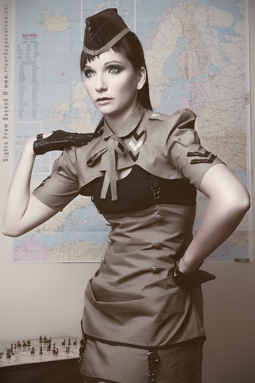 Aviator military vintage shrug army green colour