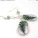 ONE DAY SALE two ferns resin earrings, nature inspired earrings,pendulum earrings