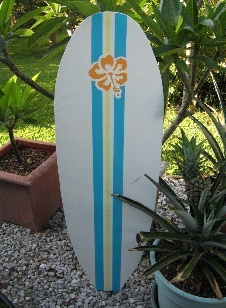 Beach Wedding Guest Book Tropical SURFBOARD SIGN 4 ft tall Shabby Vintage Personalized 47 x 15