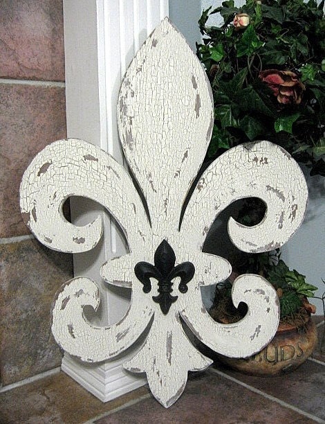 Fleur de Lis WHO DAT Shabby Cottage Signs Wall Decor