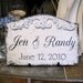 WEDDING / SAVE The Date / Home Decor / A FOREVER Sign / Shabby Cottage Vintage Chic 13 x 9
