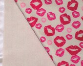 Flannel Lips Baby Blanket