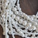 Chunky Layered Ivory Pearl Necklace with Rhinestones brides bridesmaids