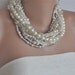 Handmade Chunky Ivory Twisted  Bridal   Necklace