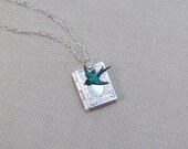 Book Locket And Bluebird Once Upon A Time Necklace