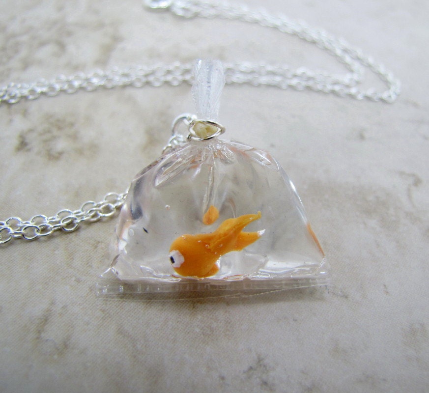 Goldfish In A Bag Necklace