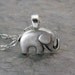 Elephant Necklace Antiqued Silver Jewelry Good luck Charm
