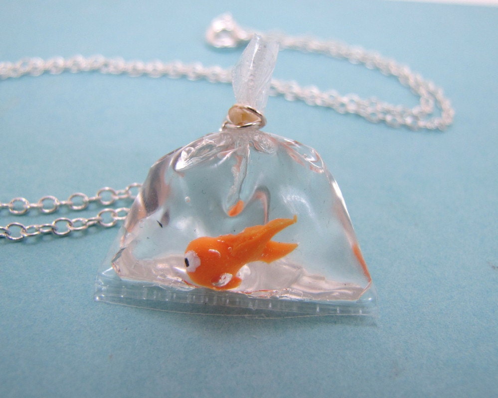 Goldfish In A Bag Necklace