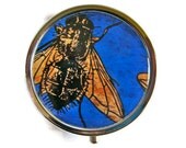 Pill Box Case Fly Silver