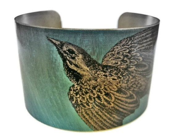 Stainless Steel cuff bracelet Bird Vintage style Free Shipping to USA