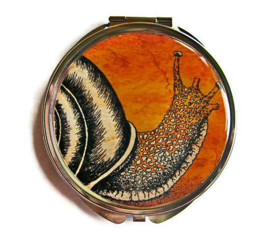 Snail Compact Mirror Pocket Mirror Large