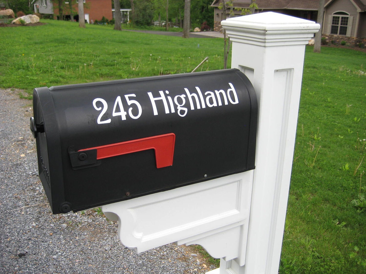 Mailbox house numbers Vinyl Decal street Address sticker  Set of two Exterior Outdoor