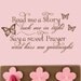 Read me a Story , Tuck me in Tight, Say a sweet Prayer, and Kiss me Goodnight vinyl Decal lettering with Butterfly