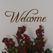 WELCOME words Vinyl Decal 20 X 5 front Door or Office Sign Stickers