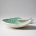 Ceramic bowls Birds of a feather bowl duo Seafoam turquoise blue green pottery Vintage lace texture Home decor Ring bearer pillow Ring dish