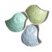 Ceramic bowls Birds of a feather bowl duo Seafoam turquoise blue green pottery Vintage lace texture Home decor Ring bearer pillow Ring dish