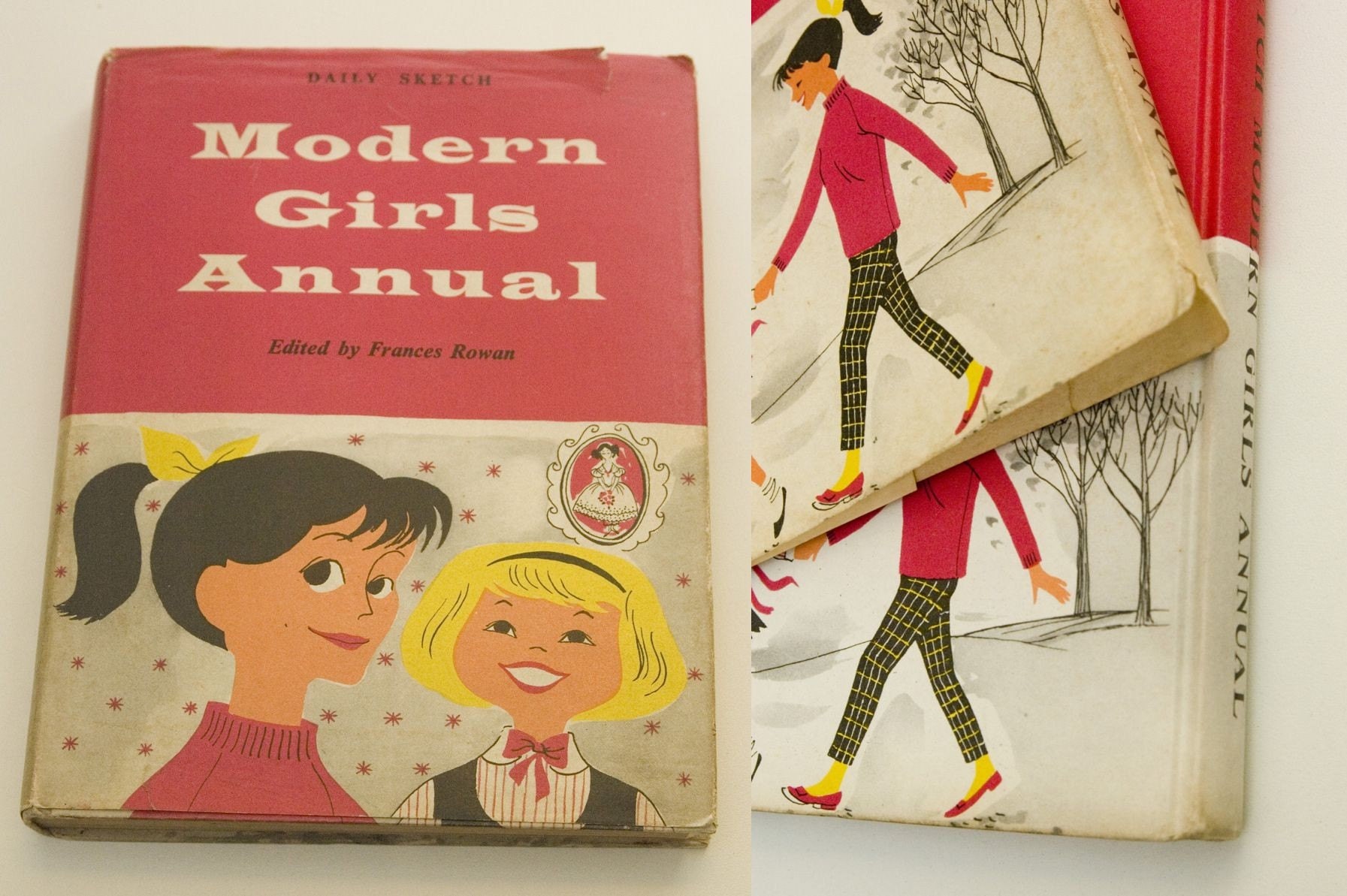 Childrens Book Vintage 50s Teenager Daily Sketch Modern Girls Annual Edited by Frances Rowan