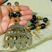 Hamsa and Afghani Jade Necklace --Benevolent Hand