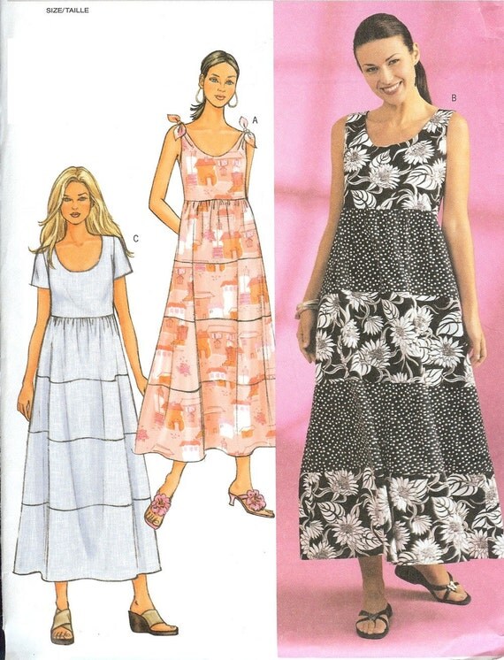 Misses Pretty Tiered Dress Sewing Pattern 3833 By Snowdove On Etsy 