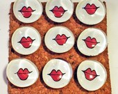 Thumb Tacks Decorative Push Pins  Funky  Cork Board Pins in Smooches (P02)