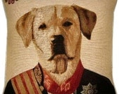 Thierry Poncelet Yellow Labrador Tapestry Cushion Cover Sham