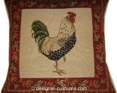 Red Rooster Cockerel No 1 Tapestry Cushion Cover Sham