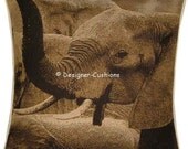 Savannah Elephant Tapestry Cushion Cover Sham