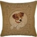 Medallion Jack Russell Terrier Cream Woven Tapestry Cushion Cover Sham