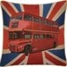 Union Jack Red London Bus Woven Tapestry Cushion Cover Sham