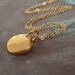 Gold necklace Handmade Organic golden necklace
