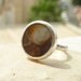Petrified Wood Ring, Artisan Ring, Gemstone Ring, Sterling silver Ring,cocktail ring, Size 7