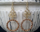 Topaz Crystal Chandelier Earrings