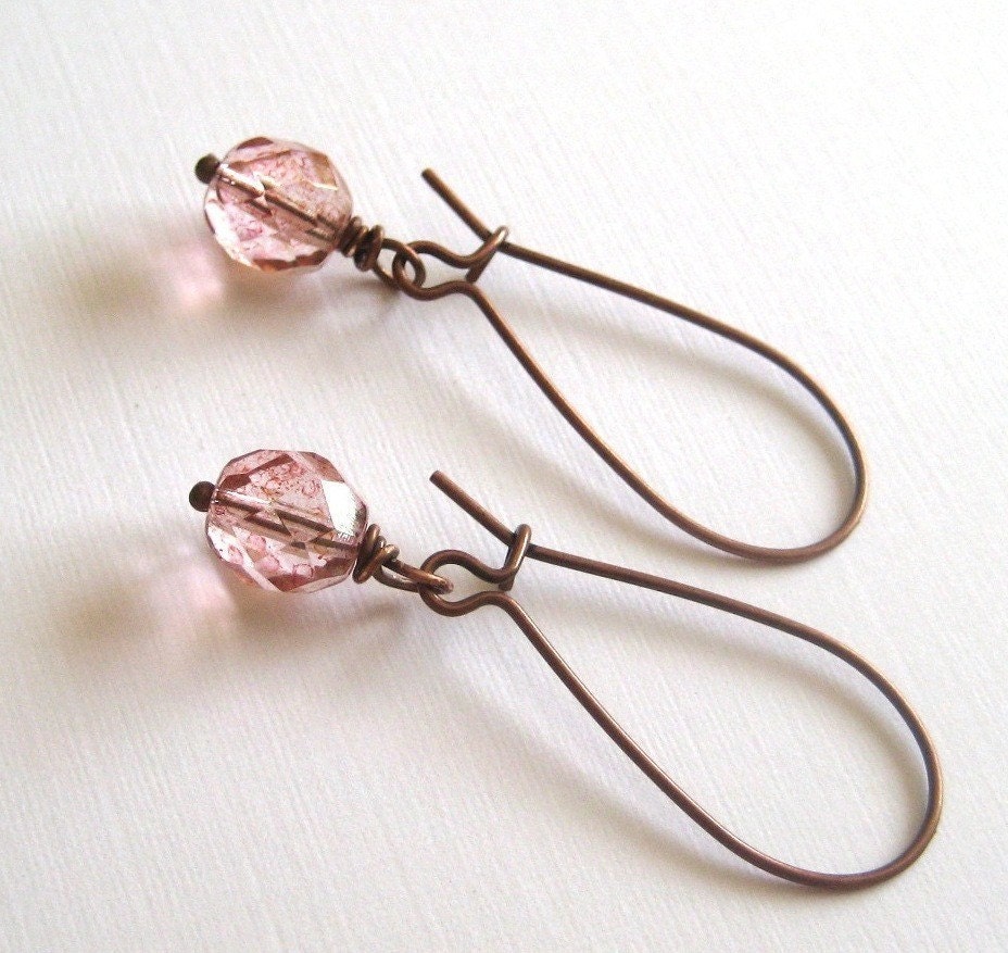 Vintage Pink Sunset Earrings