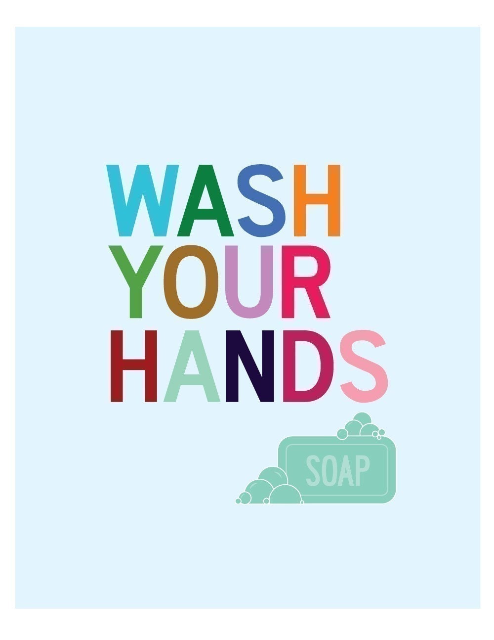 Wash Your Hands - 8 x 10 print