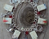 ADULT SIZE Jane Austen Books Fringe Charm Bracelet