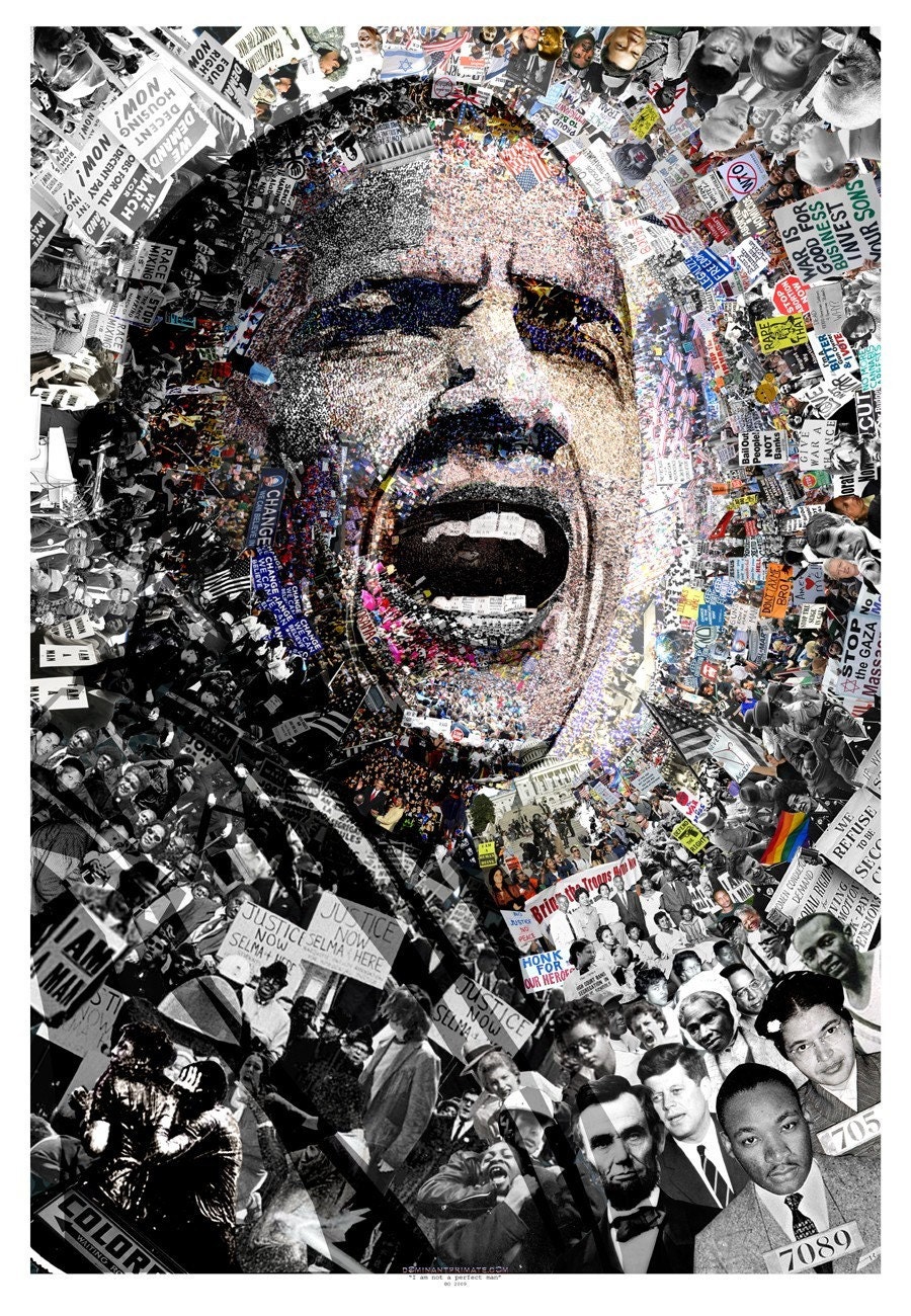 I Am Not A Perfect Man Obama Lithograph By Artist O