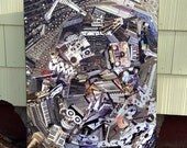 Retro DJ Sound Engineer Collage Artist O Print on metal