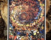 Rainbow Tornado of Butterflies Small Print on Metal by Artist O
