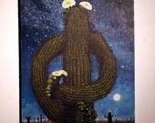 Self Portrait 14x18 oil on canvas suguaro cactus