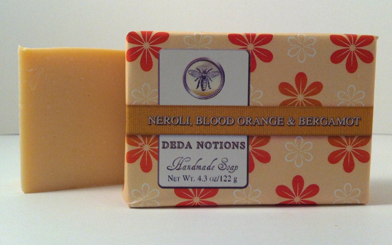 Neroli, Blood Orange and Bergamot  - OLIVE & SHEA BUTTER Soap - Cold Process Soap
