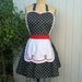apron LUCY ...... retro red with black polka dot womens full apron make a flirty hostess gift