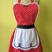 retro apron I LOVE LUCY ...... Retro fifties red polka dot apron sexy hostess gift vintage 50s inspired womens full