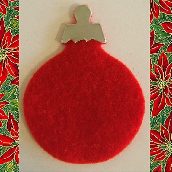 Items similar to Felt Die Cuts Christmas Holiday Ornament 8 Each on Etsy