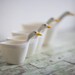 Vintage White Plastic Stacking Duck Measuring Cups