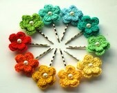 Crochet Flowers Bobby Pin - Choose your Color