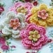 Crochet Flowers x 4
