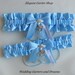 Police Wedding Garters Handcuff Charms Wedding Garters Misty Blue Satin Garter Set