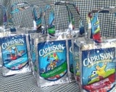 TWO ECO Friendly Juice Pouch Snack Totes--I Choose the Design-- 9 Bucks each